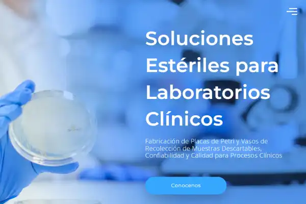 Sitio web soluciones de higiene y desinfección
